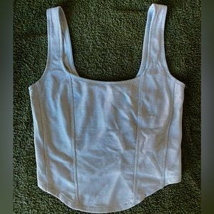 silver crop top